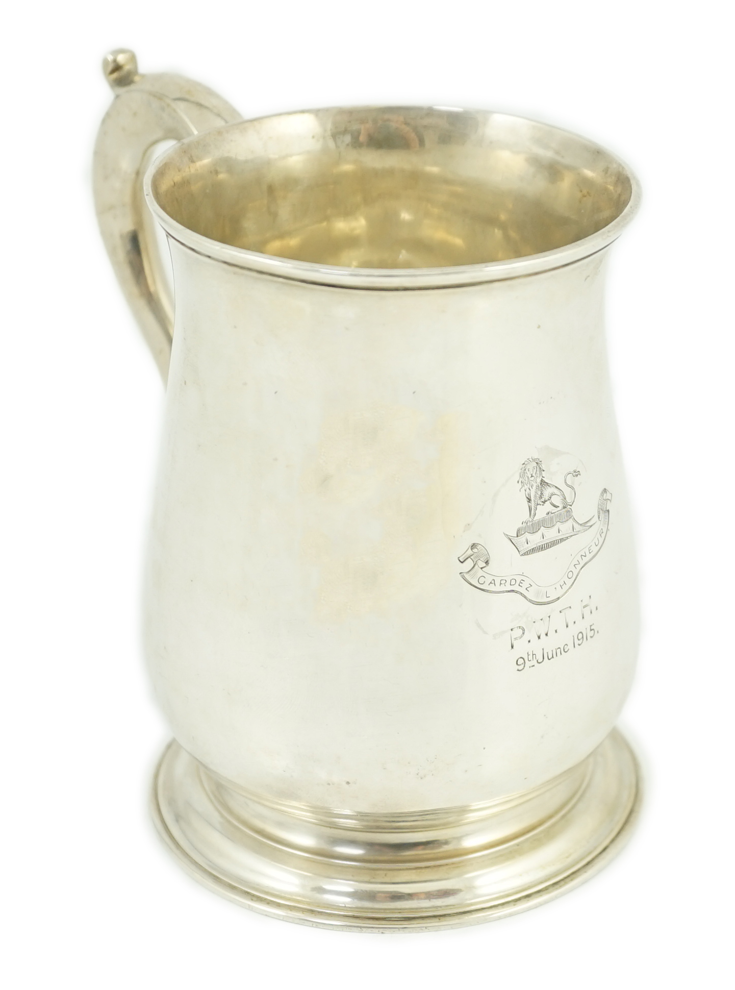 A George II silver baluster mug, by Edward Aldridge I